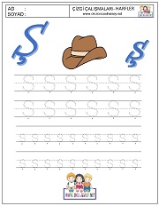 t harfi çizgi çalışması